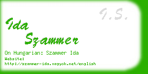 ida szammer business card